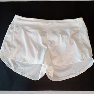 SOLD Lululemon Speed Up High Rise Lined Running Shorts Size 12 White 3.5” Inseam